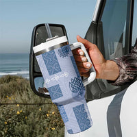 Vintage Lapita Tumbler With Handle Iconic Double Face Pattern Blue