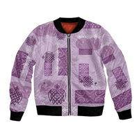 Vintage Lapita Bomber Jacket Iconic Double Face Pattern Violet