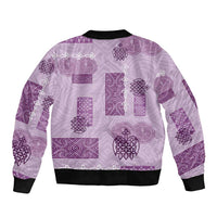 Vintage Lapita Bomber Jacket Iconic Double Face Pattern Violet