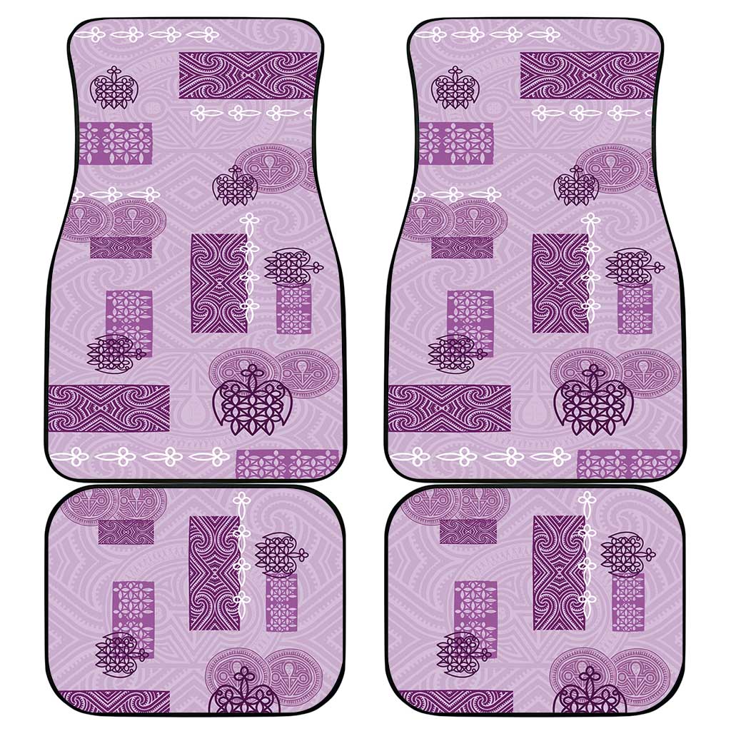 Vintage Lapita Car Mats Iconic Double Face Pattern Violet