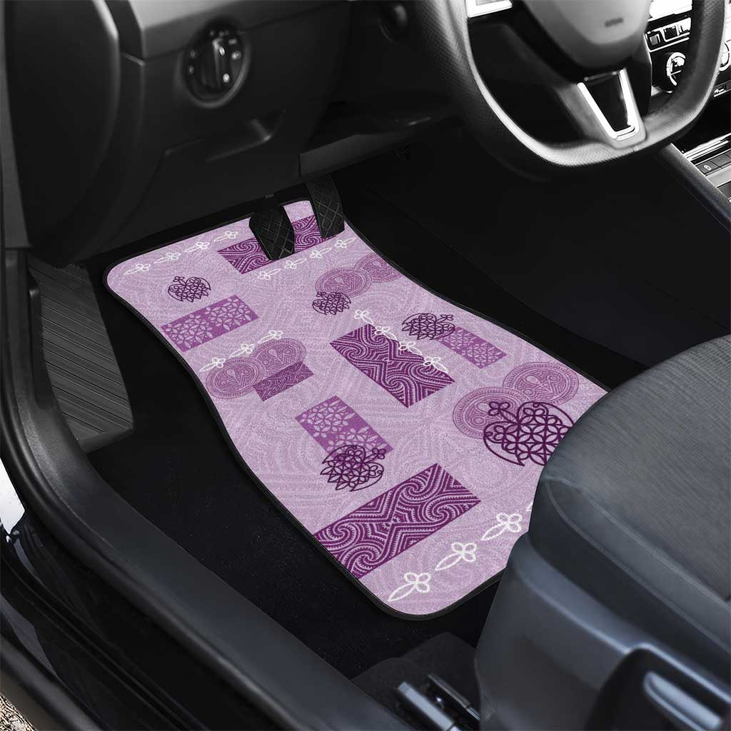 Vintage Lapita Car Mats Iconic Double Face Pattern Violet