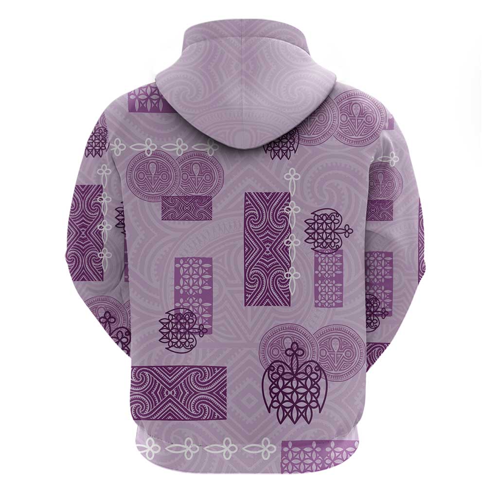 Vintage Lapita Hoodie Iconic Double Face Pattern Violet