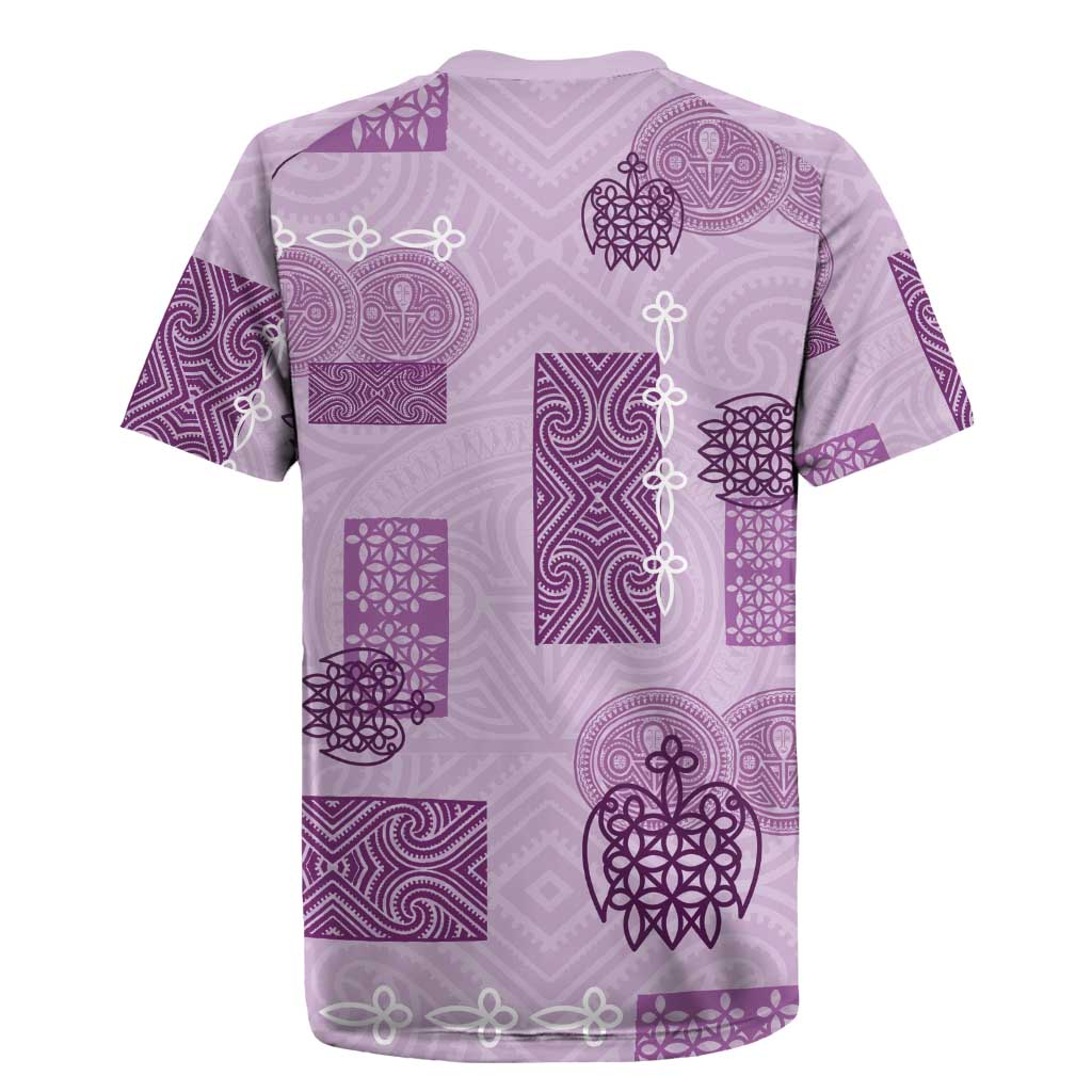 Vintage Lapita Rugby Jersey Iconic Double Face Pattern Violet