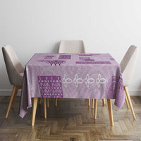 Vintage Lapita Tablecloth Iconic Double Face Pattern Violet