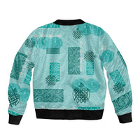 Vintage Lapita Bomber Jacket Iconic Double Face Pattern Turquoise LT05