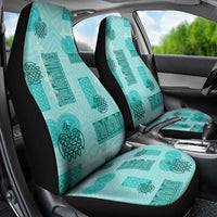 Vintage Lapita Car Seat Cover Iconic Double Face Pattern Turquoise
