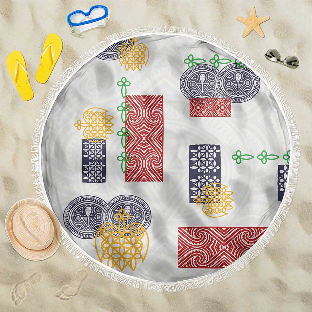 Vintage Lapita Beach Blanket Iconic Double Face Pattern