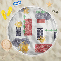 Vintage Lapita Beach Blanket Iconic Double Face Pattern