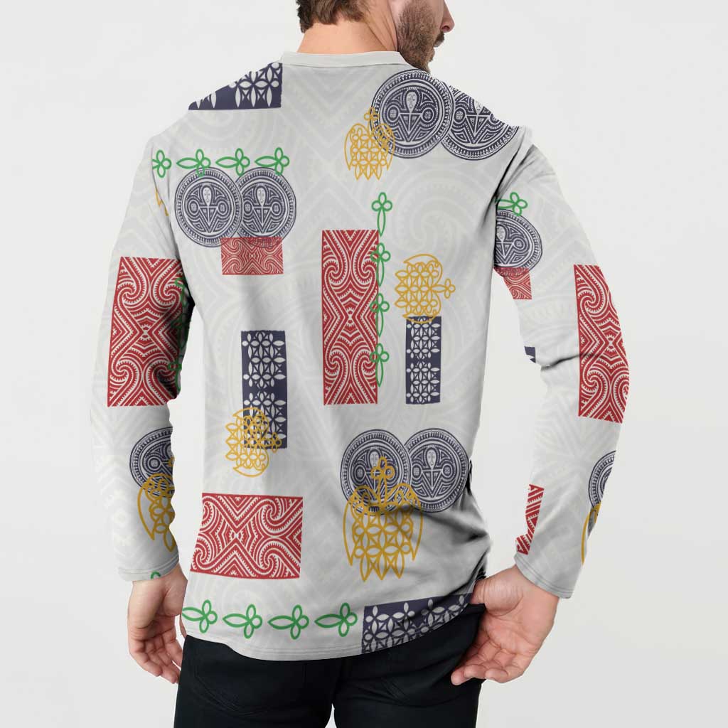Vintage Lapita Button Sweatshirt Iconic Double Face Pattern