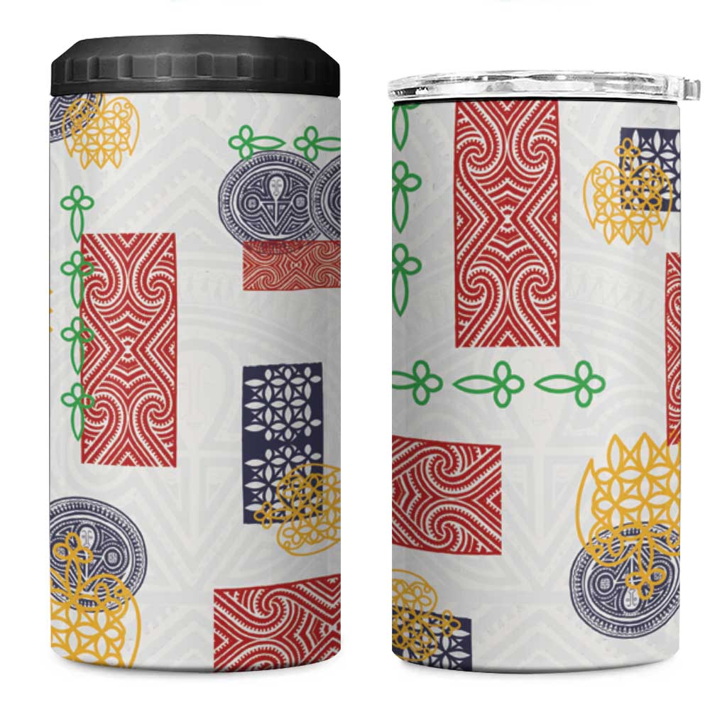 Vintage Lapita 4 in 1 Can Cooler Tumbler Iconic Double Face Pattern