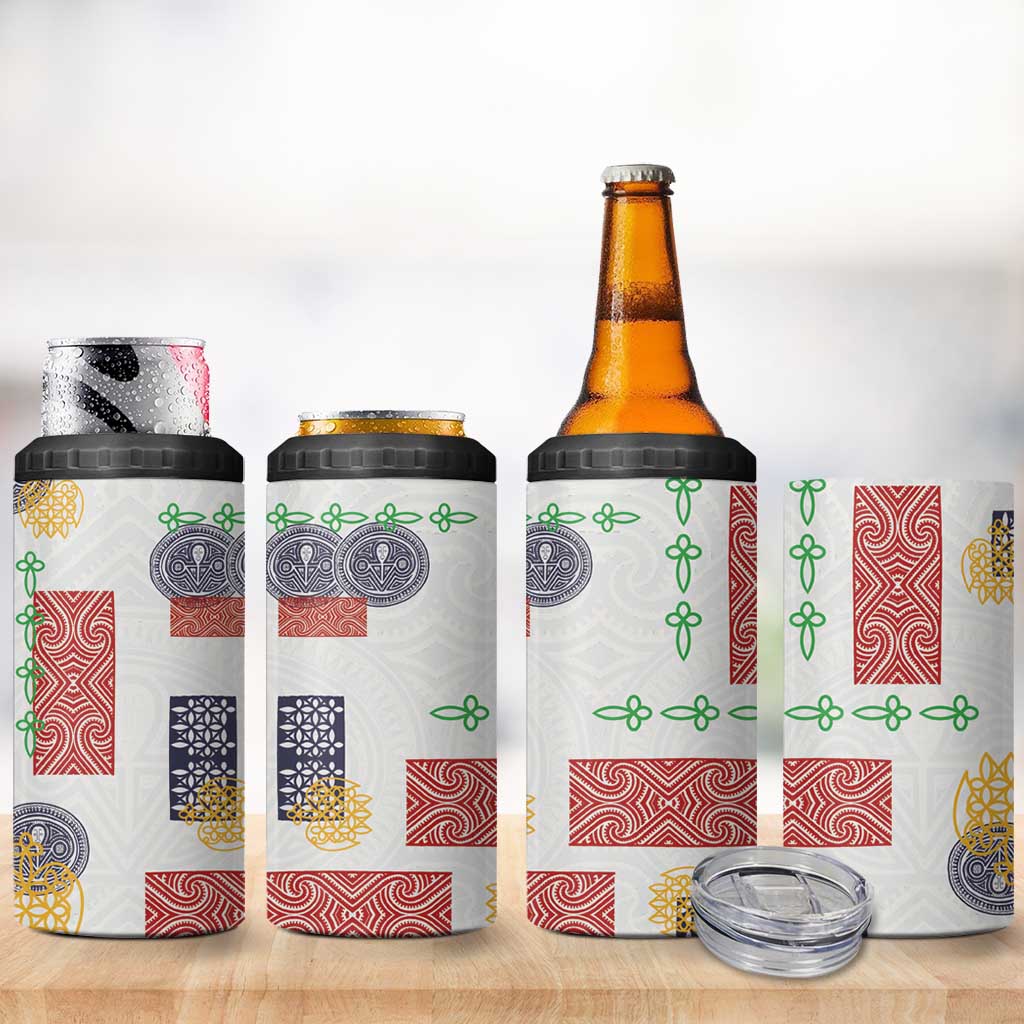 Vintage Lapita 4 in 1 Can Cooler Tumbler Iconic Double Face Pattern