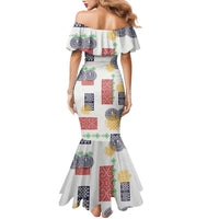 Vintage Lapita Family Matching Mermaid Dress and Hawaiian Shirt Iconic Double Face Pattern