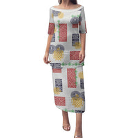 Vintage Lapita Family Matching Puletasi and Hawaiian Shirt Iconic Double Face Pattern