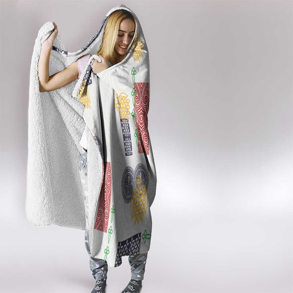 Vintage Lapita Hooded Blanket Iconic Double Face Pattern