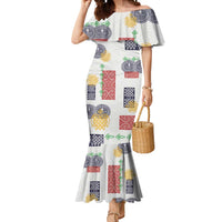 Vintage Lapita Mermaid Dress Iconic Double Face Pattern