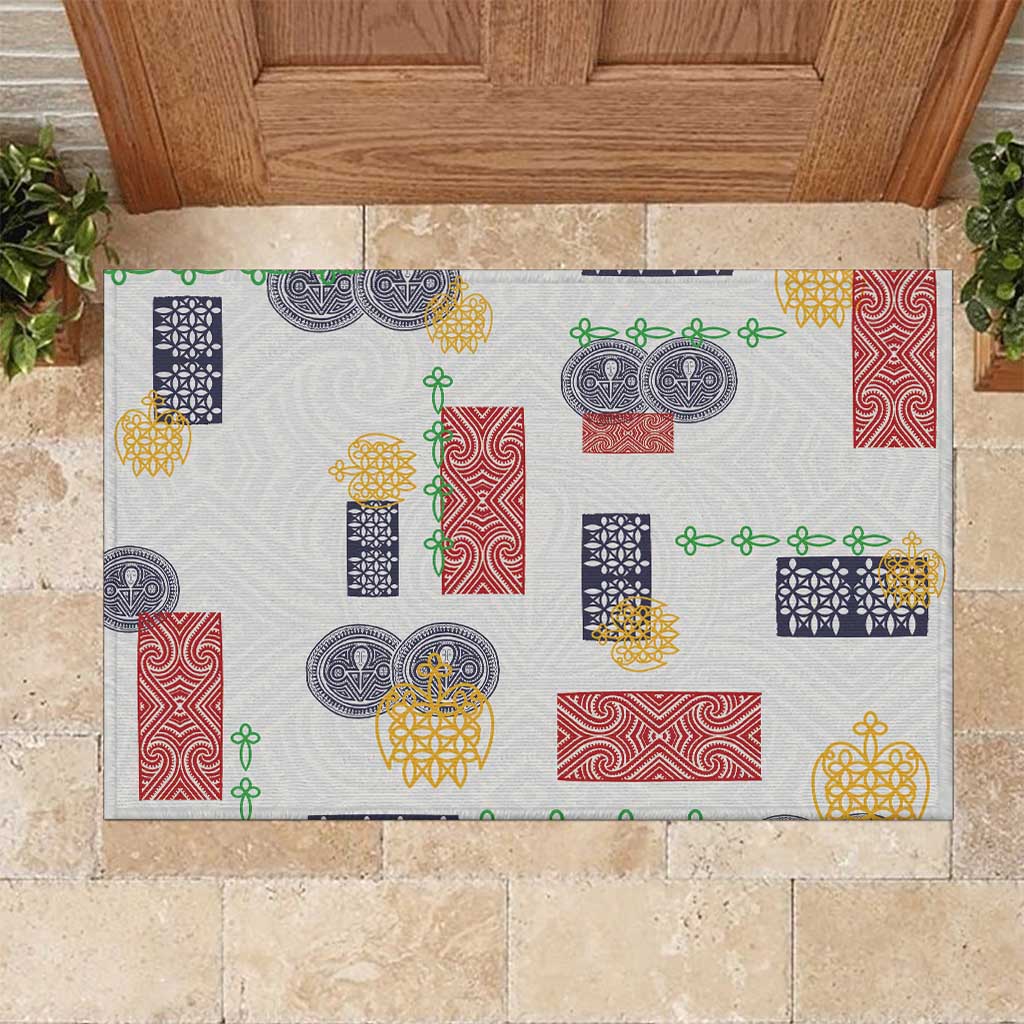 Vintage Lapita Rubber Doormat Iconic Double Face Pattern