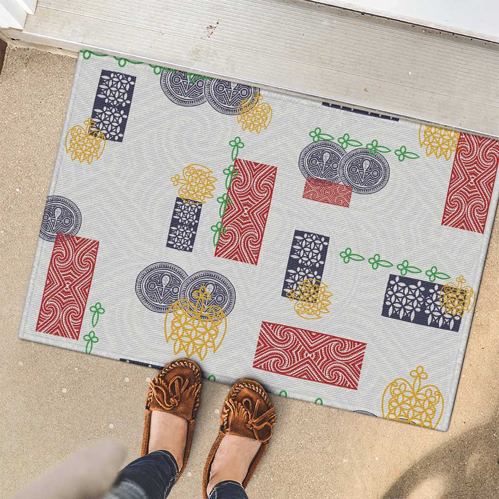 Vintage Lapita Rubber Doormat Iconic Double Face Pattern