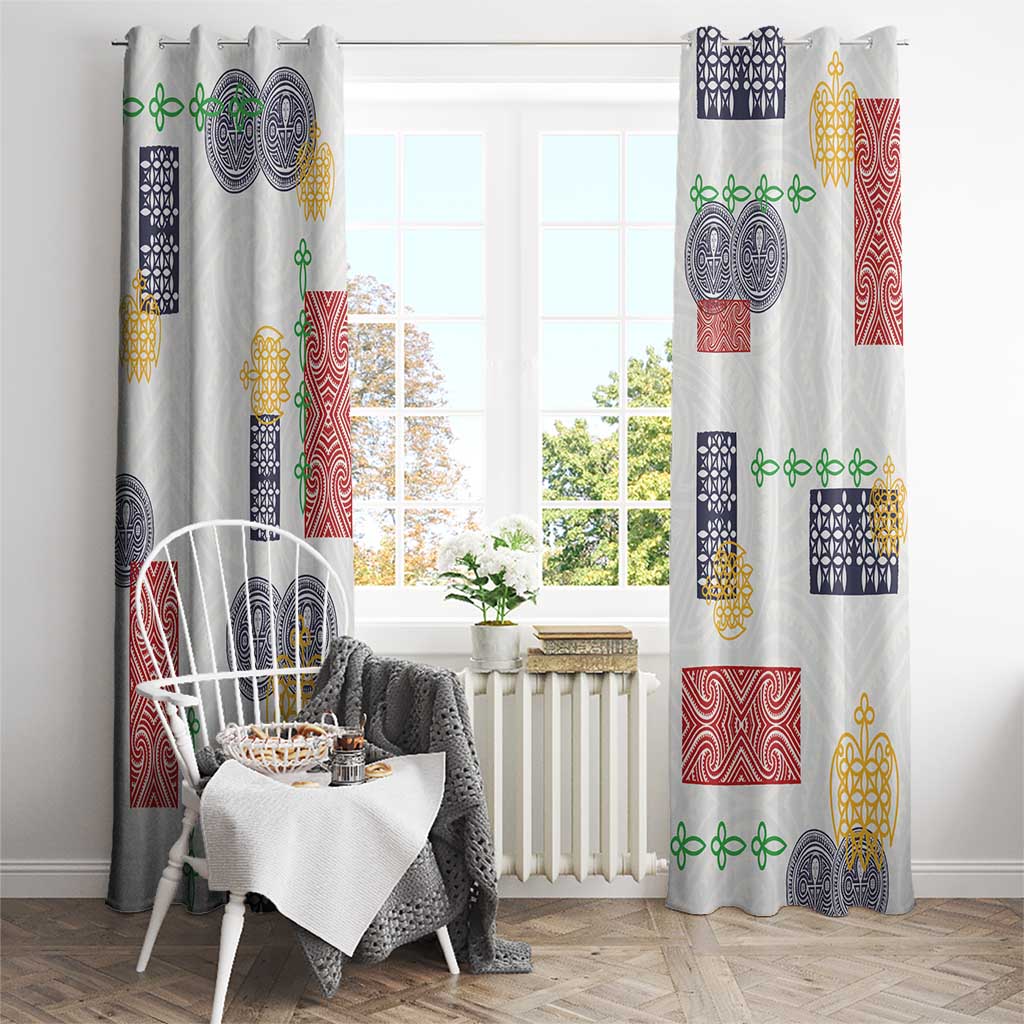 Vintage Lapita Window Curtain Iconic Double Face Pattern