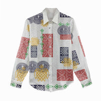 Vintage Lapita Women Casual Shirt Iconic Double Face Pattern