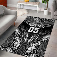 Custom New Zealand Fishing Area Rug Aotearoa Maori Koru - Polynesian Pride
