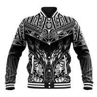 Custom New Zealand Fishing Baseball Jacket Aotearoa Maori Koru LT05 Unisex Black - Polynesian Pride
