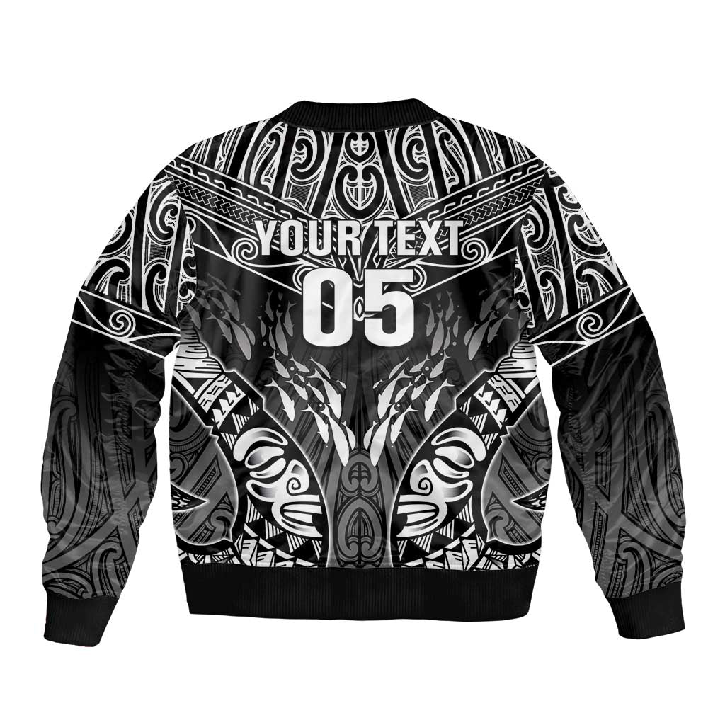 Custom New Zealand Fishing Bomber Jacket Aotearoa Maori Koru - Polynesian Pride