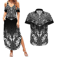 Custom New Zealand Fishing Couples Matching Summer Maxi Dress and Hawaiian Shirt Aotearoa Maori Koru - Polynesian Pride