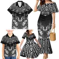 Custom New Zealand Fishing Family Matching Mermaid Dress and Hawaiian Shirt Aotearoa Maori Koru LT05 - Polynesian Pride