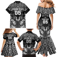 Custom New Zealand Fishing Family Matching Mermaid Dress and Hawaiian Shirt Aotearoa Maori Koru LT05 - Polynesian Pride
