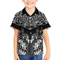 Custom New Zealand Fishing Family Matching Mermaid Dress and Hawaiian Shirt Aotearoa Maori Koru LT05 Son's Shirt Black - Polynesian Pride