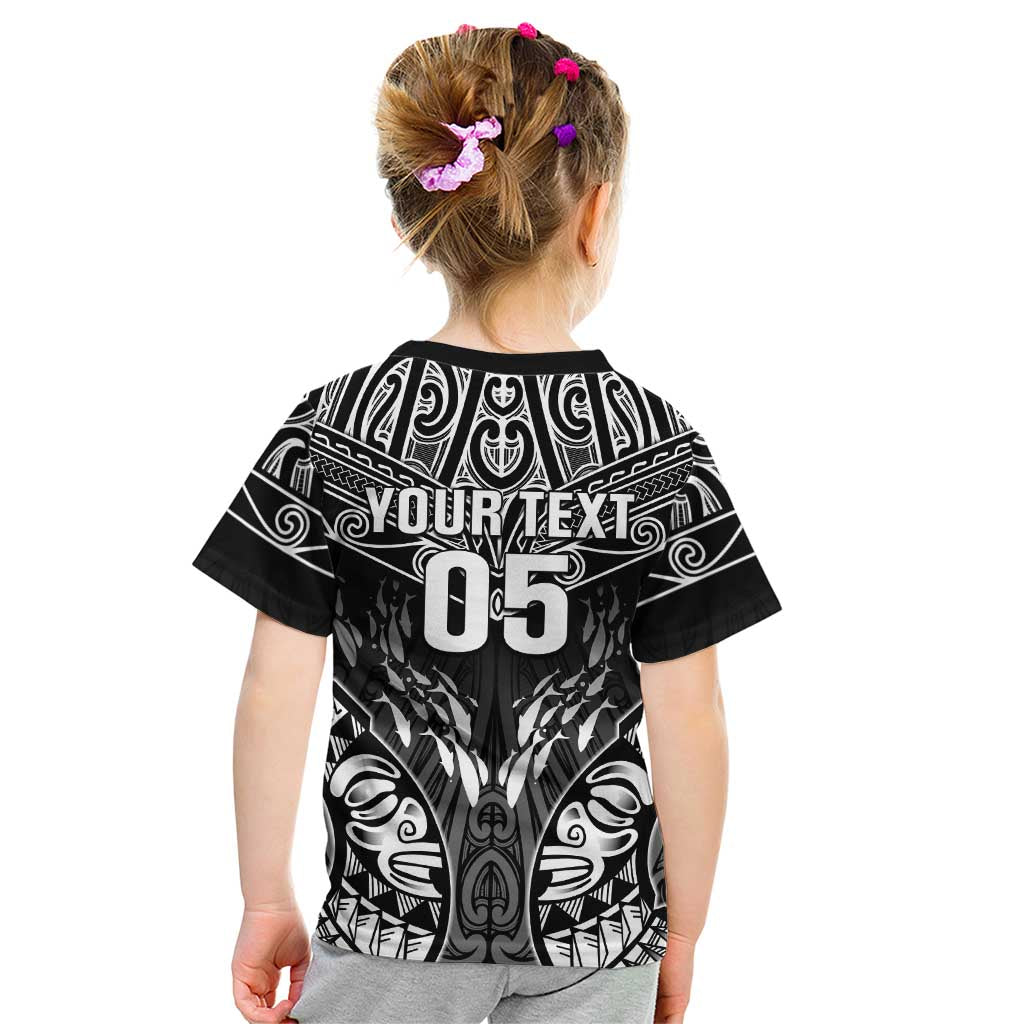 Custom New Zealand Fishing Kid T Shirt Aotearoa Maori Koru LT05 - Polynesian Pride
