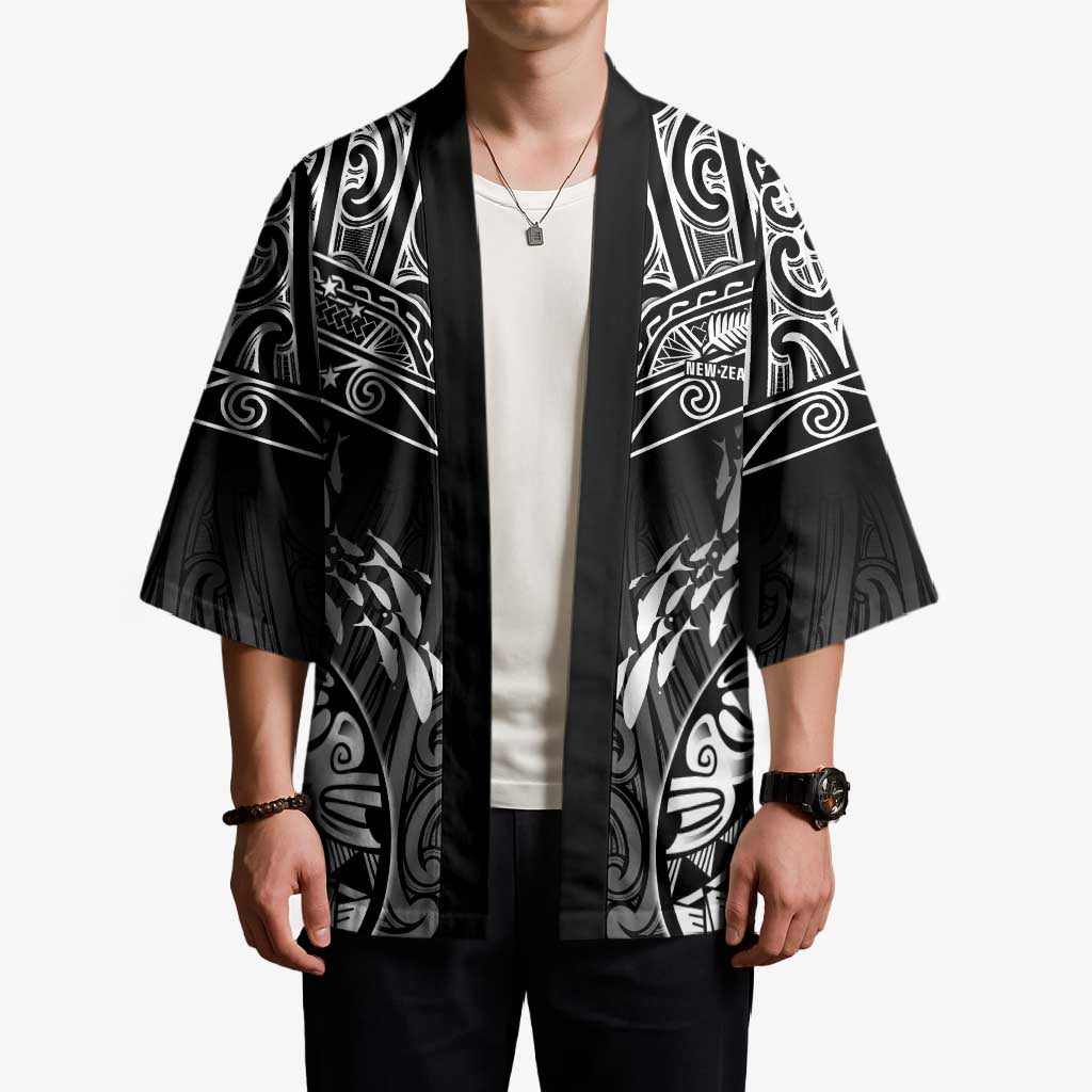 Custom New Zealand Fishing Kimono Aotearoa Maori Koru - Polynesian Pride