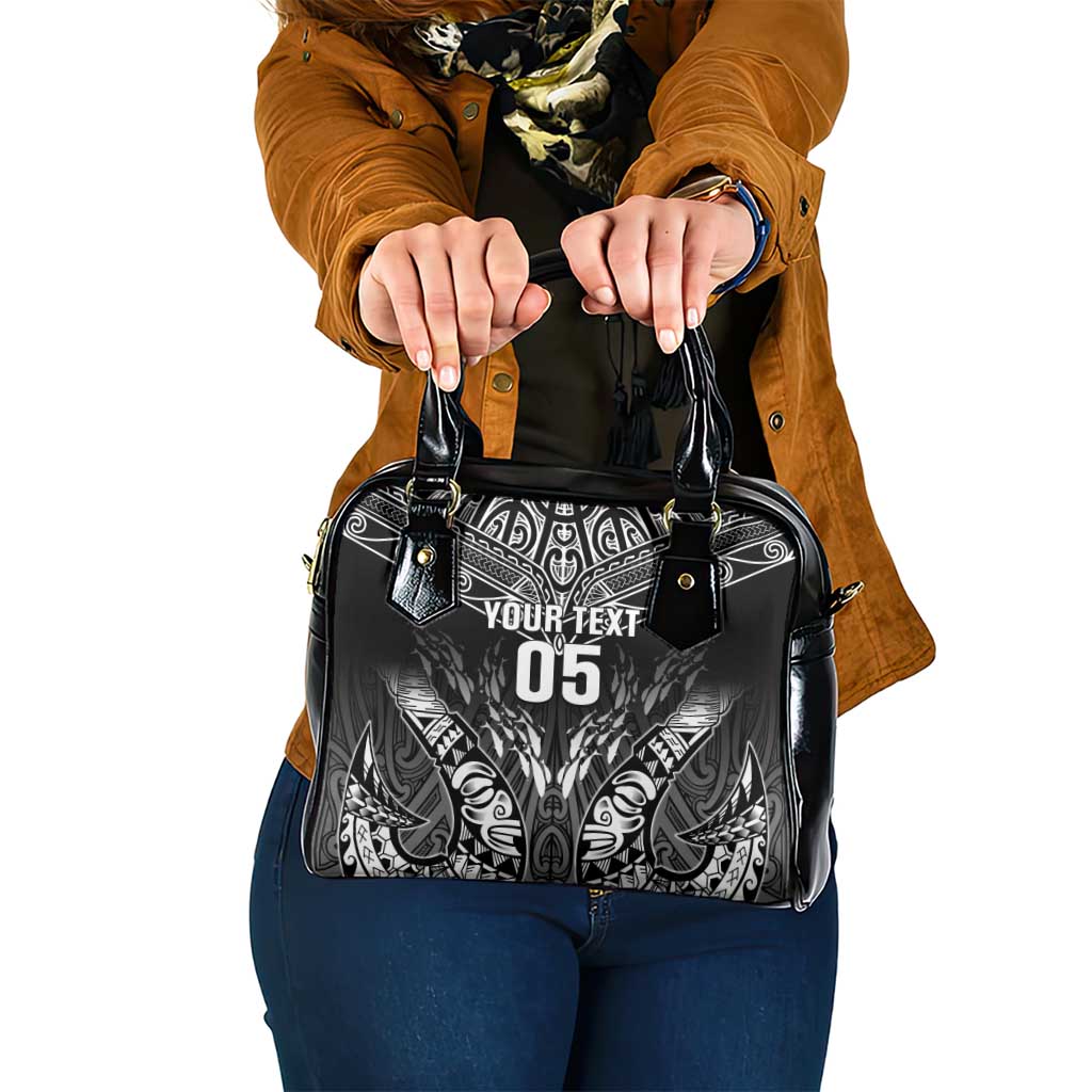 Custom New Zealand Fishing Shoulder Handbag Aotearoa Maori Koru - Polynesian Pride