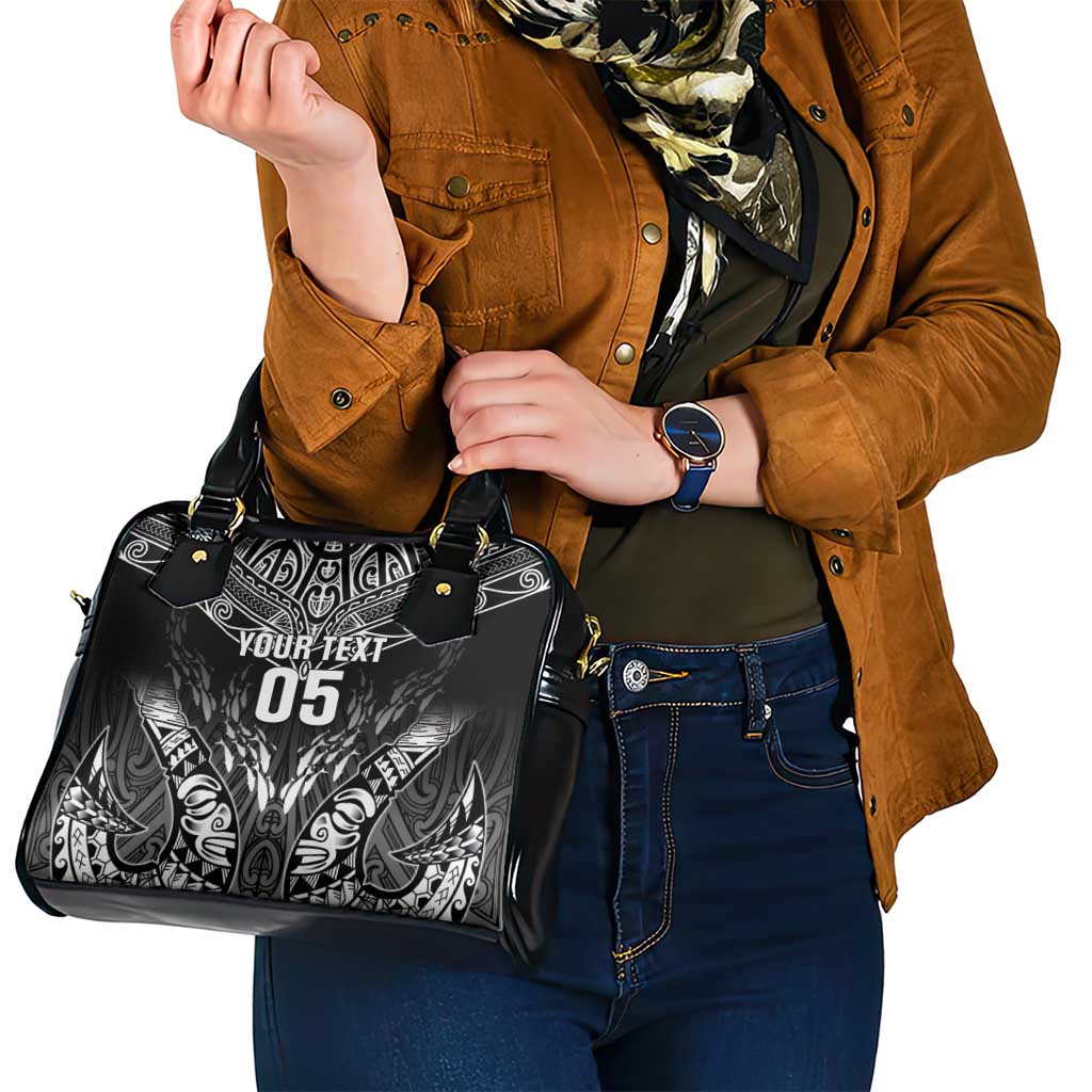 Custom New Zealand Fishing Shoulder Handbag Aotearoa Maori Koru - Polynesian Pride