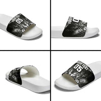 Custom New Zealand Fishing Slide Sandals Aotearoa Maori Koru - Polynesian Pride