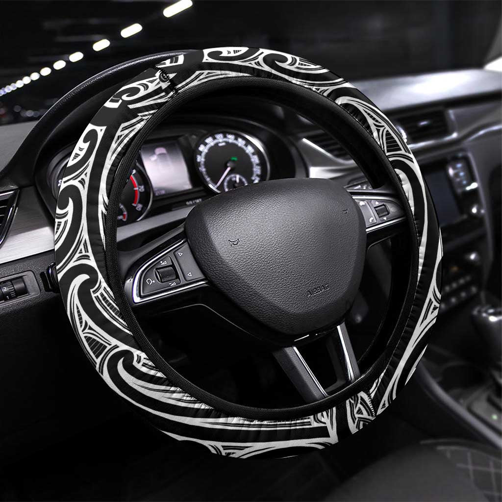 New Zealand Fishing Steering Wheel Cover Aotearoa Maori Koru - Polynesian Pride