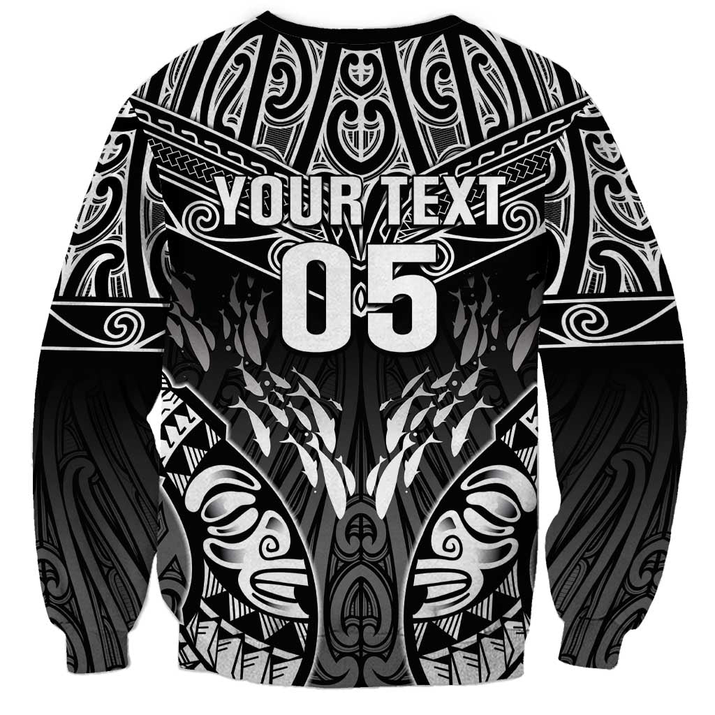 Custom New Zealand Fishing Sweatshirt Aotearoa Maori Koru LT05 - Polynesian Pride