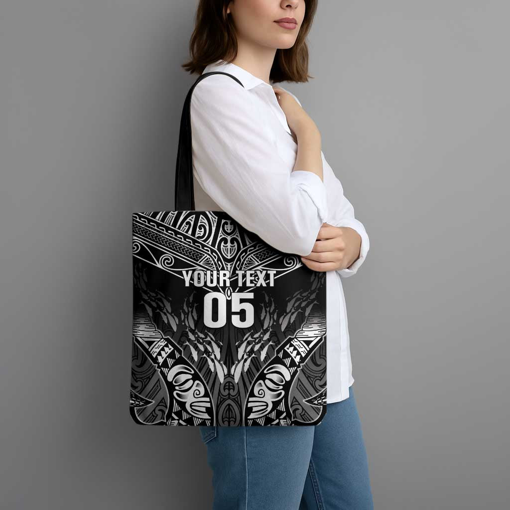 Custom New Zealand Fishing Tote Bag Aotearoa Maori Koru - Polynesian Pride