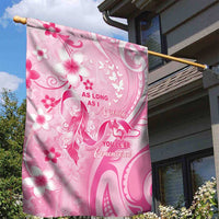 Memorial Pink Breast Cancer Awareness Garden Flag Plumeria Floral Tribal Pattern LT05 - Polynesian Pride