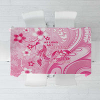 Memorial Pink Breast Cancer Awareness Tablecloth Plumeria Floral Tribal Pattern LT05 Pink - Polynesian Pride