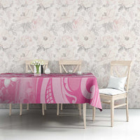 Memorial Pink Breast Cancer Awareness Tablecloth Plumeria Floral Tribal Pattern LT05 - Polynesian Pride