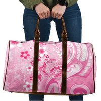 Memorial Pink Breast Cancer Awareness Travel Bag Plumeria Floral Tribal Pattern LT05 Pink - Polynesian Pride