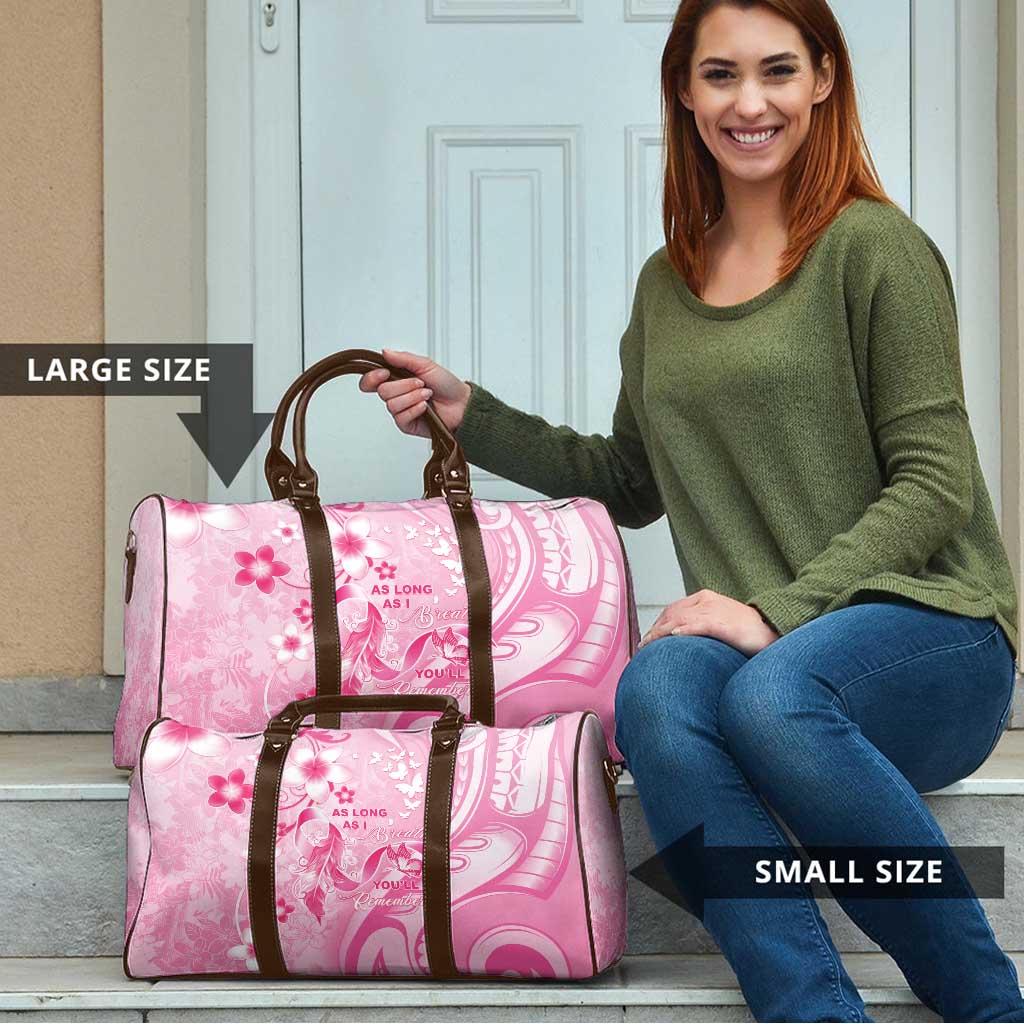 Memorial Pink Breast Cancer Awareness Travel Bag Plumeria Floral Tribal Pattern LT05 - Polynesian Pride