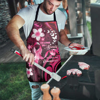Memorial Breast Cancer Awareness Apron Plumeria Floral Tribal Pattern - Polynesian Pride