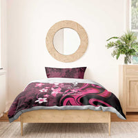 Memorial Breast Cancer Awareness Bedding Set Plumeria Floral Tribal Pattern LT05 - Polynesian Pride