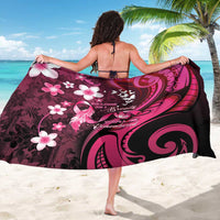 Memorial Breast Cancer Awareness Sarong Plumeria Floral Tribal Pattern LT05 - Polynesian Pride