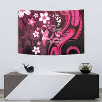 Memorial Breast Cancer Awareness Tapestry Plumeria Floral Tribal Pattern LT05 - Polynesian Pride