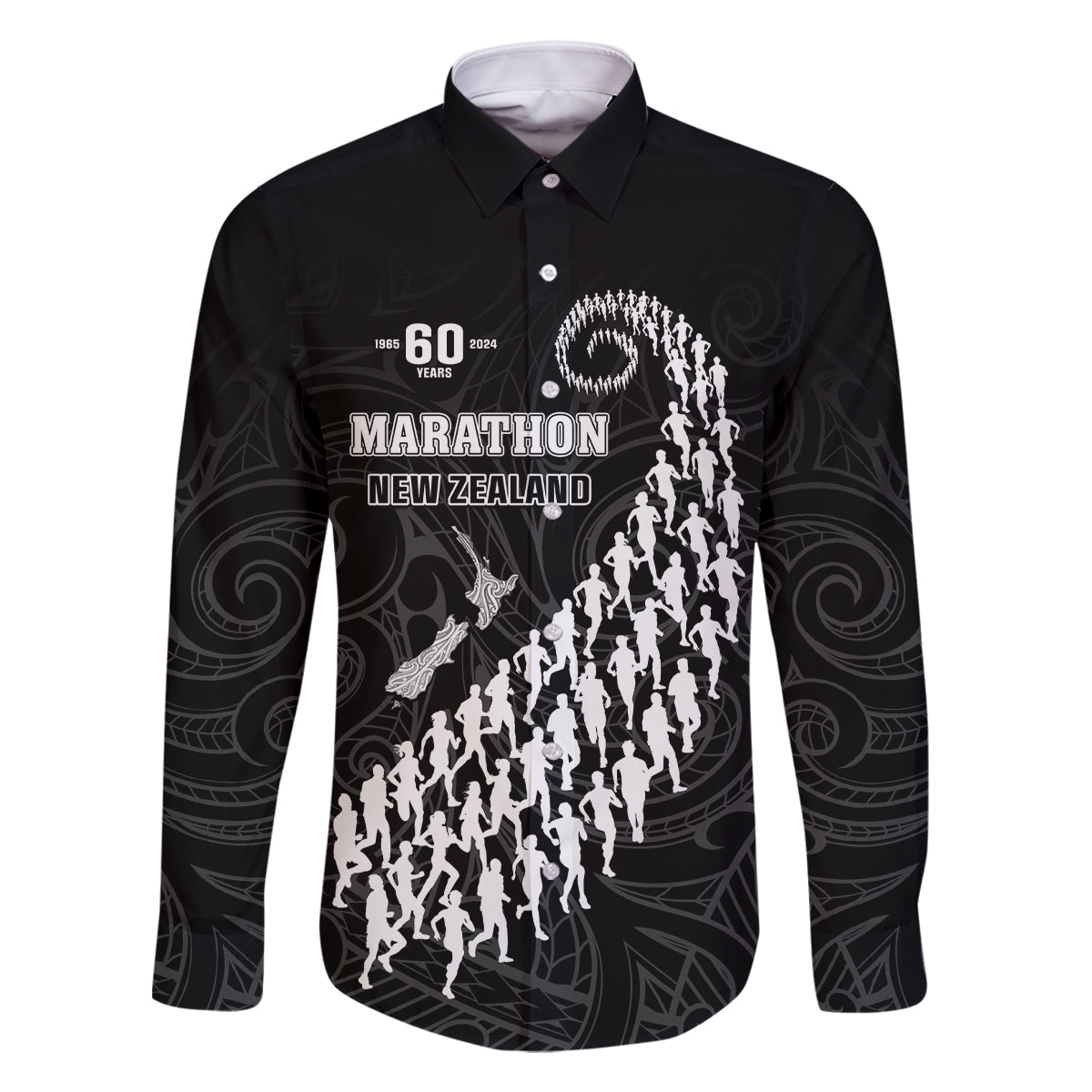 Custom New Zealand Marathon Family Matching Off Shoulder Short Dress and Hawaiian Shirt Maori Style
