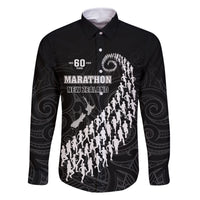 Custom New Zealand Marathon Family Matching Off Shoulder Short Dress and Hawaiian Shirt Maori Style