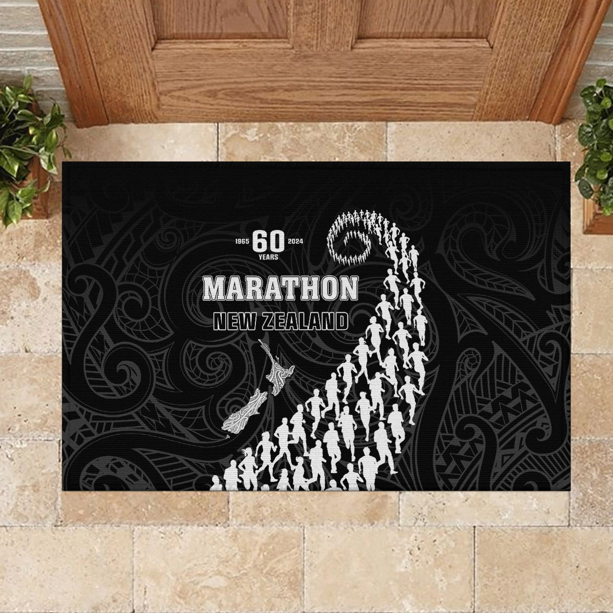 New Zealand Marathon Rubber Doormat Maori Style